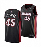 Men's Miami Heat #45 Davion Mitchell Black 2025 Icon Edition Swingman Stitched Jersey Dzhi,baseball caps,new era cap wholesale,wholesale hats